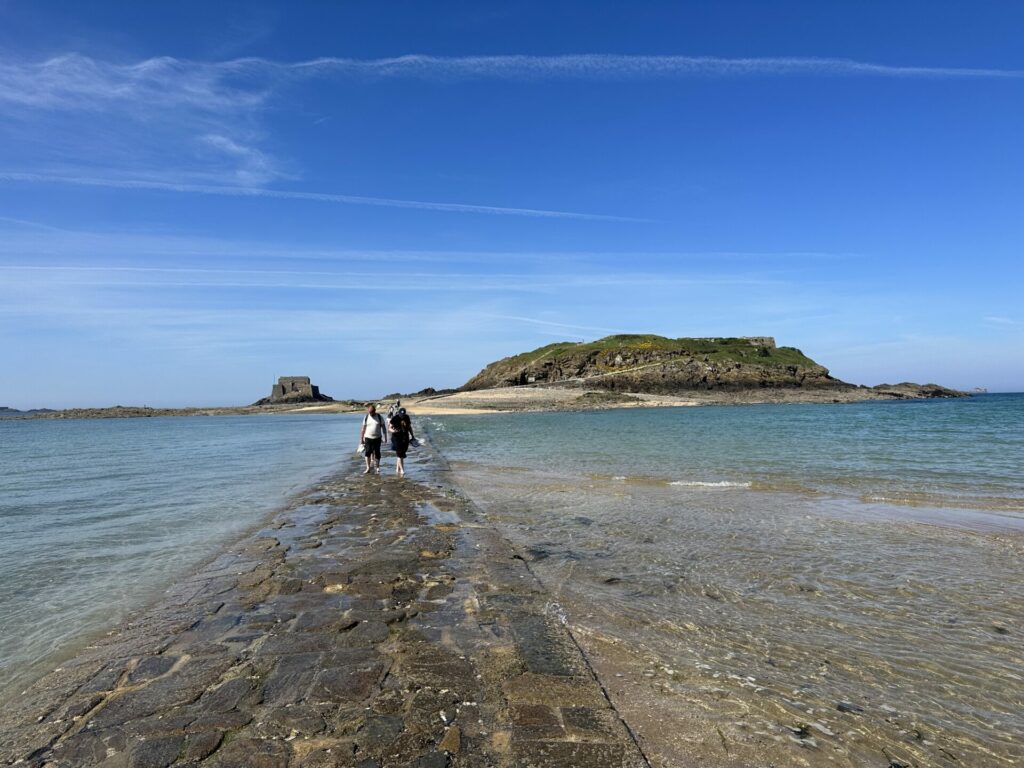 Grand Bé islet with Chateaubriand's tomb