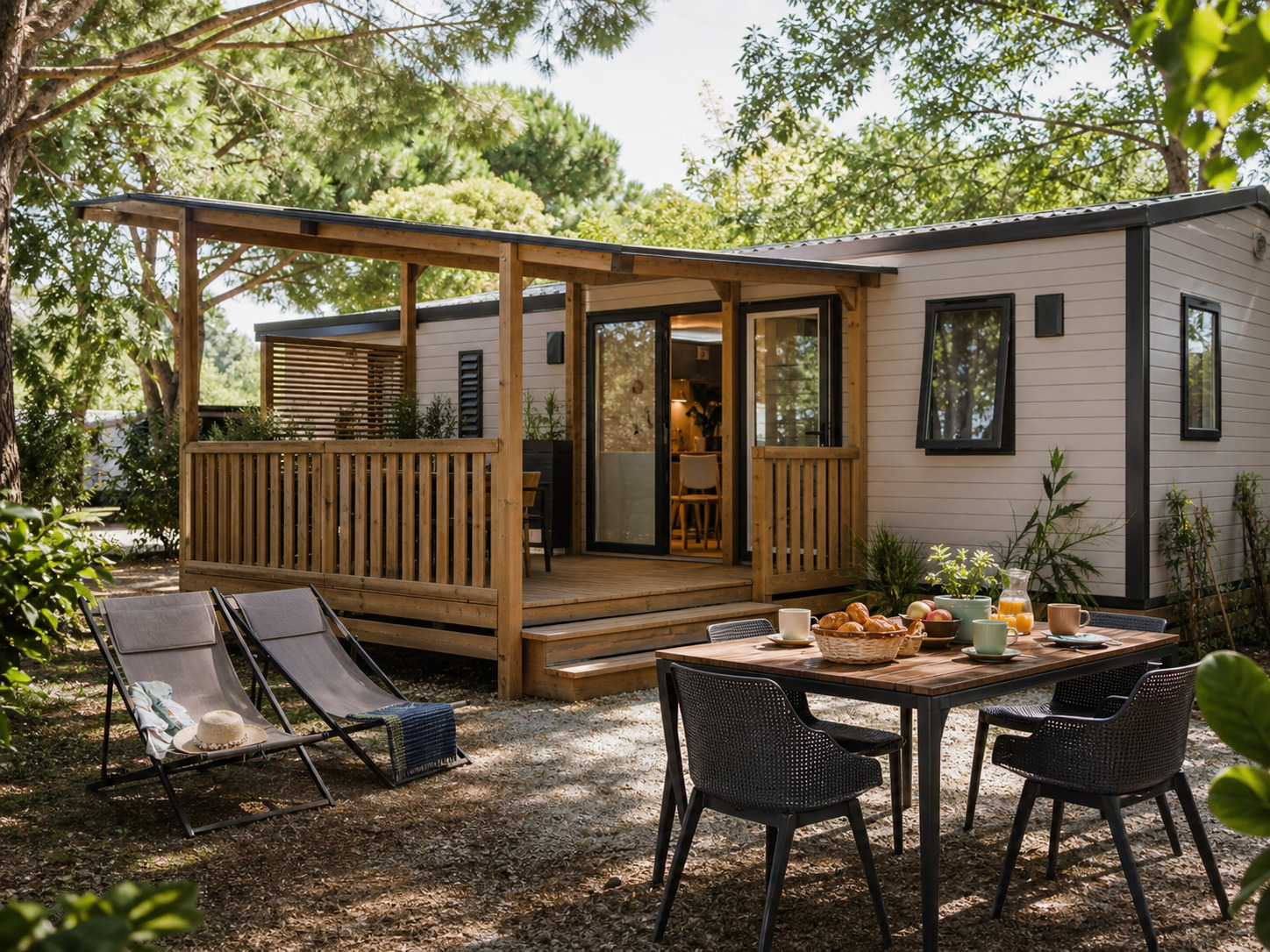 Mobil-home dans un camping proposé par Leclerc Voyages