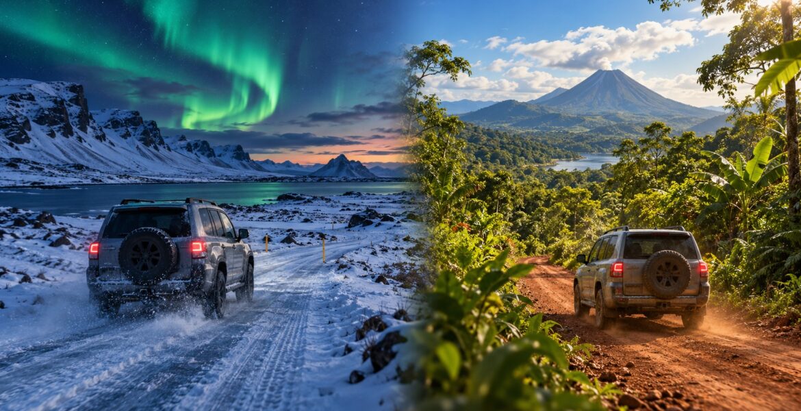 Road trip en hiver entre neige en Islande et soleil au Costa Rica