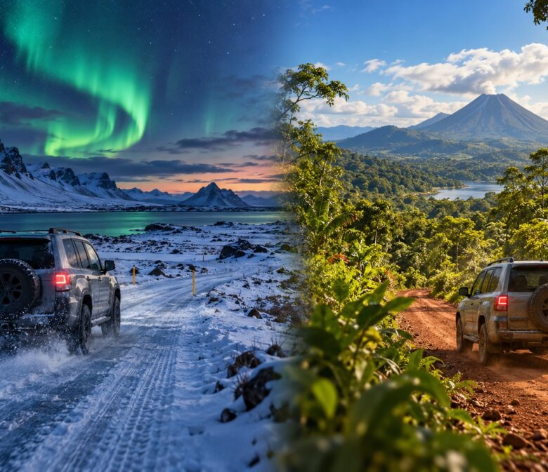 Road trip en hiver entre neige en Islande et soleil au Costa Rica